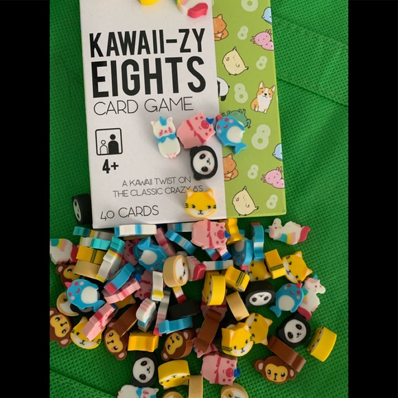Toys Kawaii Card Game And Erasers Poshmark